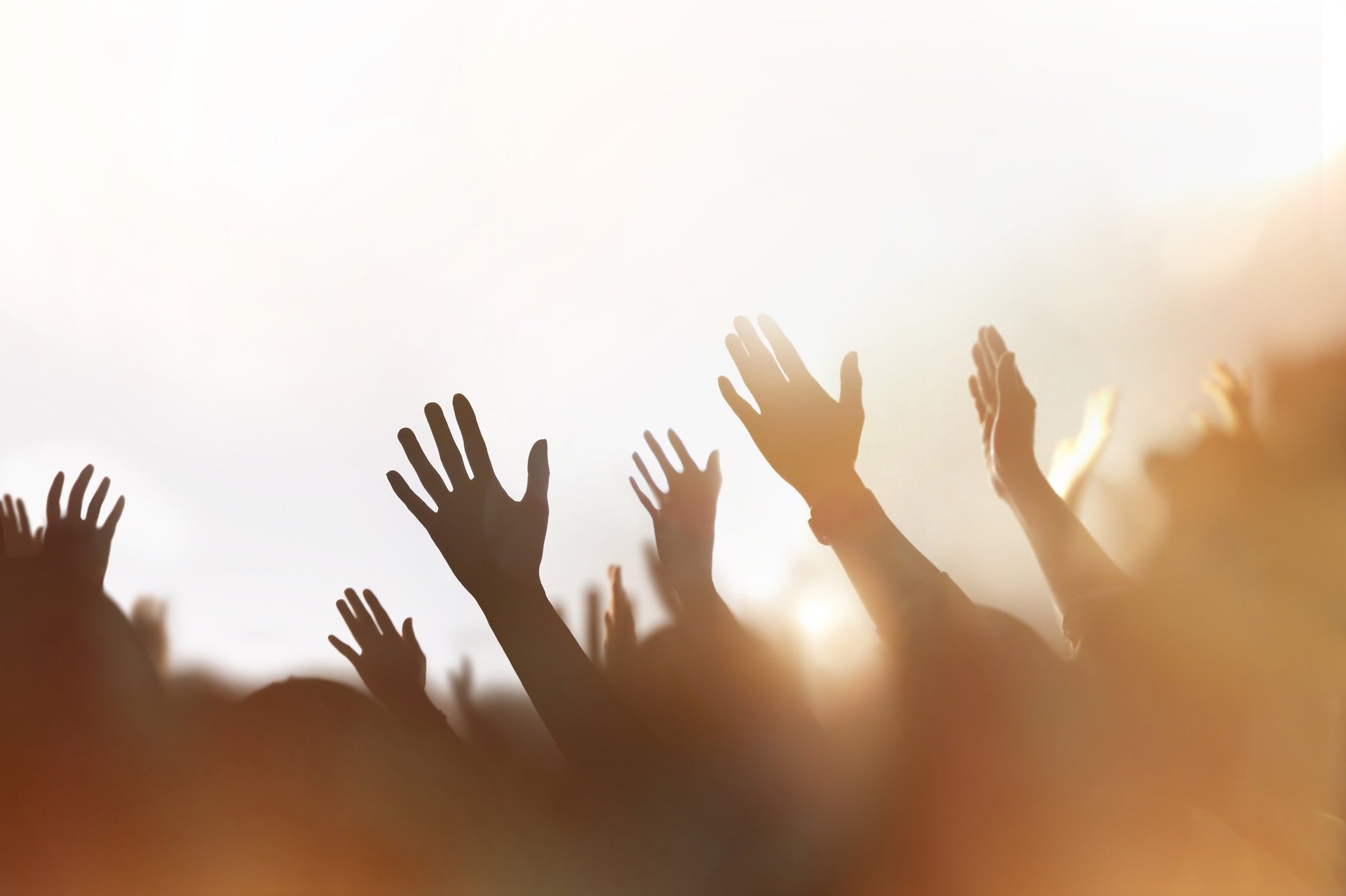 Church gathering filled with the Holy Spirit